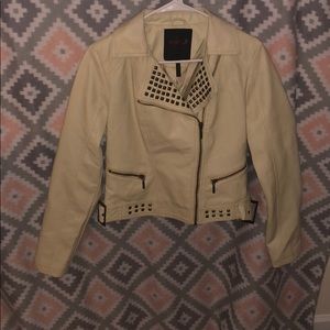 Leather biker jacket